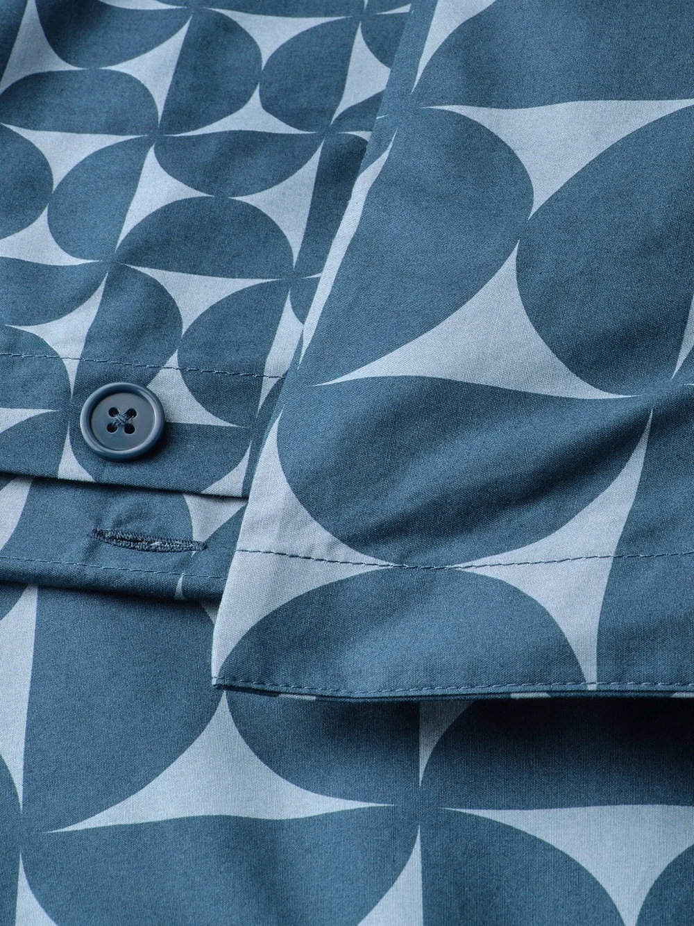 IKEA Blue Retro Geometric Duvet Cover Set